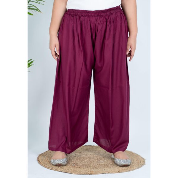 Wine Palazzo For Plus Size