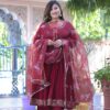 Safia Maroon Gul Dress