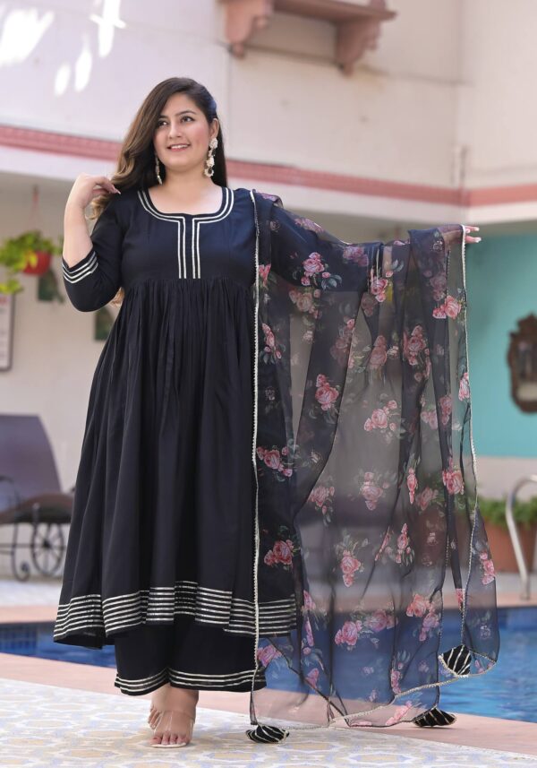 Safia Black Gul Dress Up to 15XL