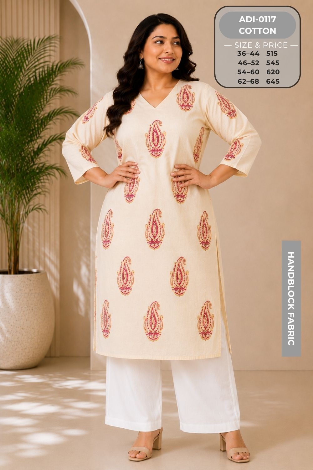 Premium Handblock Kurtis-ADI0117-13