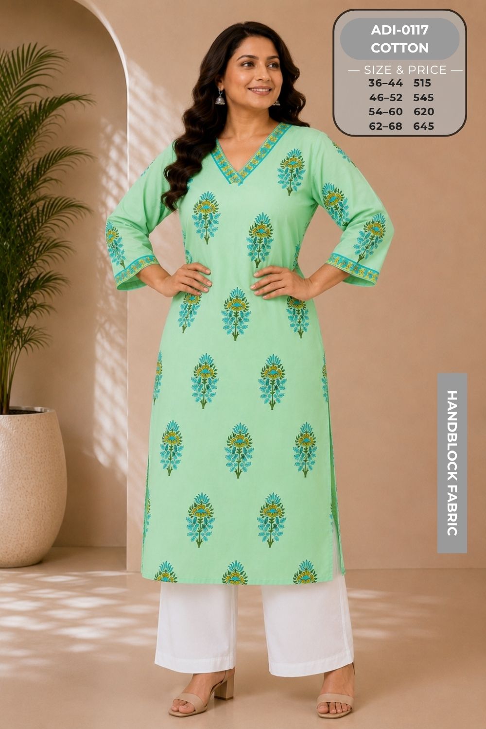 Premium Handblock Kurtis-ADI0117-15