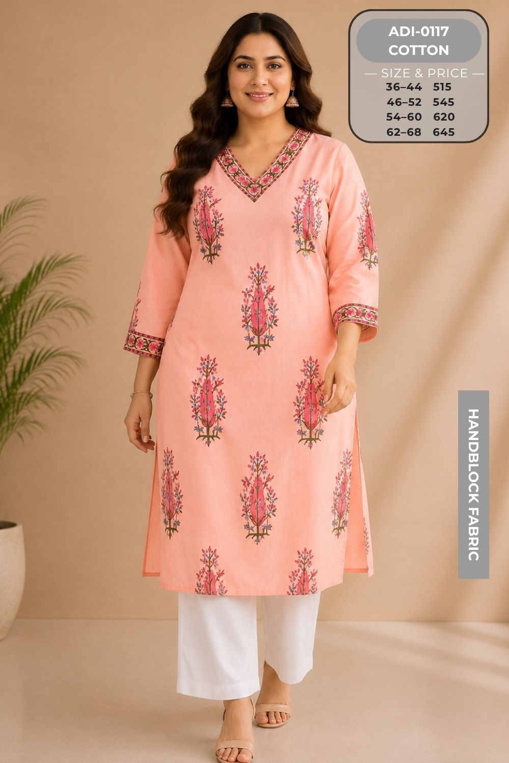 Premium Handblock Kurtis-ADI0117-6