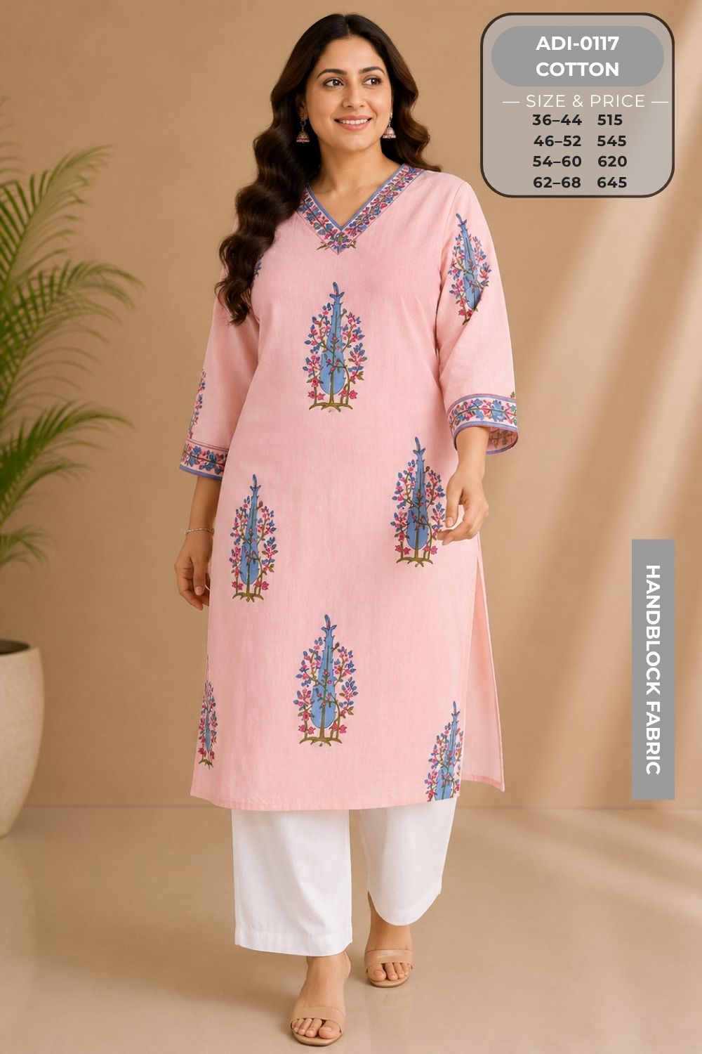 Premium Handblock Kurtis-ADI0117-7