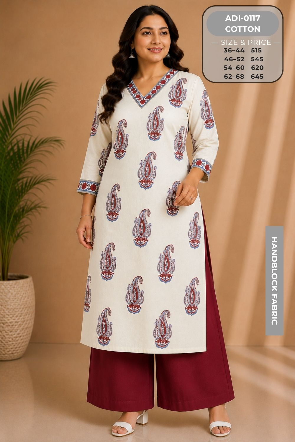 Premium Handblock Kurtis-ADI0117-9